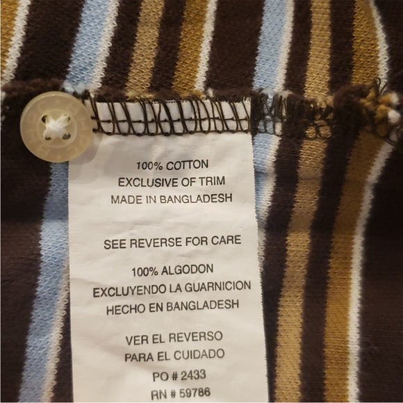 BEVERLY Hills Polo Club Polo Shirt Brown Blue
Striped Mens Size XL 100% Co - Picture 10 of 10